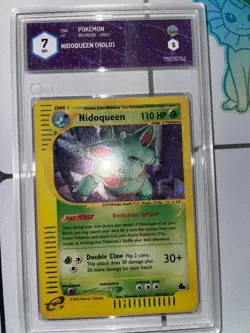 POKEMON NIDOQUEEN SKYRIDGE HOLO #22 ENGLISH GRAAD 7 NEAR MINT - Image 1