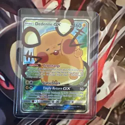 Dedenne GX - 195a/214- Pokemon Sun & Moon Promo Alternate Art Rare Card NM - Image 1