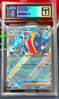 2024 Pokemon Greninja EX Holo 41/142 Stellar Crown LGS 8.5 Mint+ Slab - Image 1