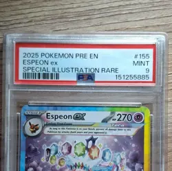 Pokemon TCG Espeon ex 155/131 Prismatic Evolutions SIR Holo PSA 9 - Image 5