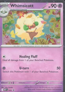 Whimsicott (Cosmos Holo) 019 Holo Promo ME: Mega Evolution Promo Pokemon NM - Image 1
