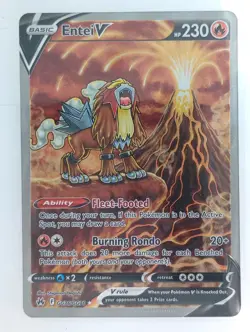 2023 POKEMON SWORD & SHIELD CROWN ZENITH #GG36 FULL ART/ENTEI V NM Rare - Image 1