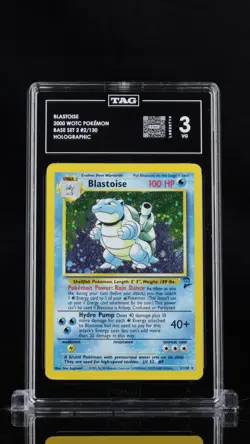 Blastoise 2/130 Holo Base Set 2 Pokemon Tag 3 Vg - Image 1