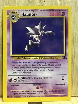 Pokemon TCG WOTC Haunter 21/62 Fossil Rare Unlimited Regular 50 NM/LP 1999 EN - Image 1