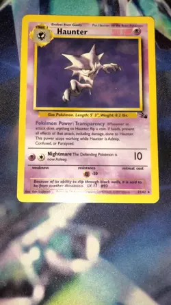 Pokemon TCG: Fossil Rare #21/62 HAUNTER Vintage LP - Image 1