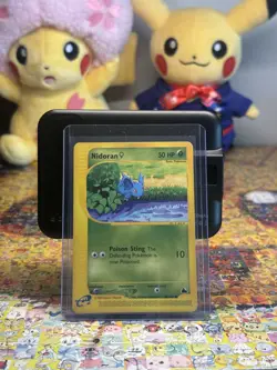 Nidoran F 82/144 Skyridge Common Non Holo Vintage Pokemon Card e-Reader WOTC NM - Image 1