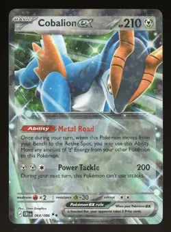 Pokemon Cobalion ex 64/86 Chaos Rising Double Rare Holo - Image 1