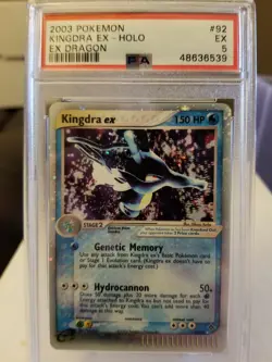 2003 Pokemon Kingdra EX Holo 92/97 EX Dragon PSA 5 - Image 1