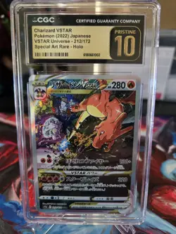 Pokemon JP Charizard Vstar SAR Vstar Universe 212/172 CGC PRISTINE 10 - Image 1