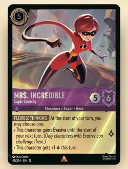Disney Lorcana TCG Mrs. Incredible - Super Stretchy 49/204 EN Rainbow Foil - Image 1