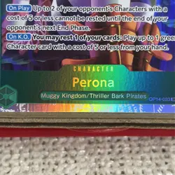 One Piece Azure Sea’s Seven-#OP14-033- Perona- (SR) Excellent Condition - Image 4
