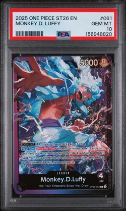MONKEY D. LUFFY OP-061 ONE PIECE PSA 10 - Image 1