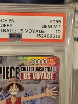 Monkey.D.Luffy (055) (College Basketball US Voyage) P-055 One Piece Promo PSA 10 - Image 3