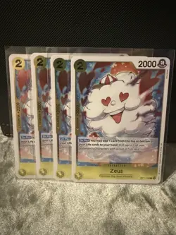 One Piece TCG Zeus OP11-106 Rare Fist of Divine Speed English X4 cards Playset - Image 2