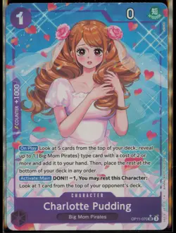 CHARLOTTE PUDDING (ALTERNATE ART) OP11-070 A FIST OF DIVINE SPEED OP FOIL NM - Image 1