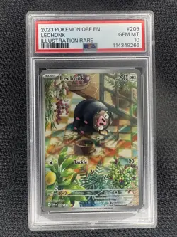 Pokemon Lechonk 209/197 Obsidian Flames - PSA 10 - FRESH SLAB - Image 1