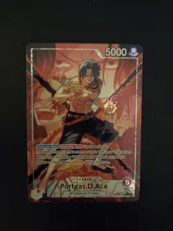OP16-001 Portgas.D.Ace Leader Alt Art The Time Of Battle One Piece TCG English - Image 1