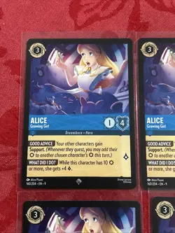 4x Disney Lorcana: Fabled - Alice - Growing Girl - 160/204 x4 - Image 3