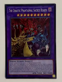 Yugioh The Chaotic Phantasmal Sacred Beast CORI-EN029 Secret Rare 1st Ed NM - Image 1