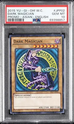 2015 YU-GI-OH! WORLD CHAMPIONSHIP PROMO ASIAN-ENGLISH DARK MAGICIAN PSA 10 - Image 1