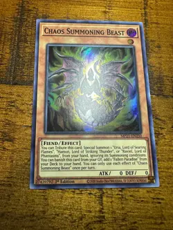 Chaos Summoning Beast MP21-EN250 1st Edition Super Rare LP + BONUS - Image 1