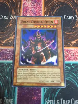 Yu-Gi-Oh! TCG Great Shogun Shien STON-EN013 Super Rare 1st Edition LP - Image 1
