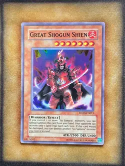 Yugioh Great Shogun Shien STON-EN013 Super Rare NM - Image 1