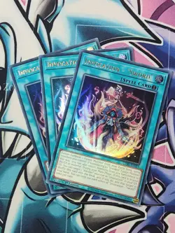 YUGIOH X3 CORI-EN053 Invocation - ''Sword'' x3 Ultra Rare 1ST EDITION PLAYSET - Image 1