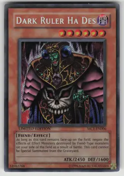Dark Ruler Ha Des MC1-EN006 Secret Rare Yu-Gi-Oh Limited NM - Image 1