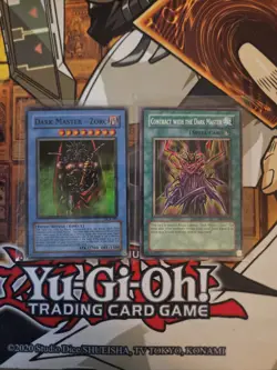 YUGIOH DARK MASTER ZORC SUPER + CONTRACT WITH THE DARK MASTER DCR CONTRACT VLP - Image 1