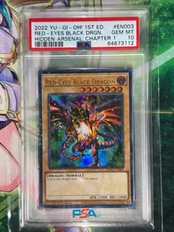 2022 YU-GI-OH! 1st Edition RED-EYES BLACK DRAGON HIDDEN ARSENAL PSA 10 GEM MINT - Image 1