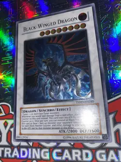 Yu-Gi-Oh! TCG Black-Winged Dragon TSHD-EN040 Ultimate Rare Unlimited LP-Ex - Image 2