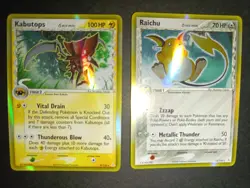 Kabutops & Raichu EX Holon Phantoms Reverse Holo Pokemon TCG Card Lot x2 (2006) - Image 1