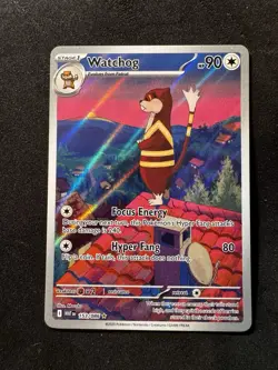 Watchog 153/086 Holo Illustration Rare White Flare Pokemon Card Nm - Image 1