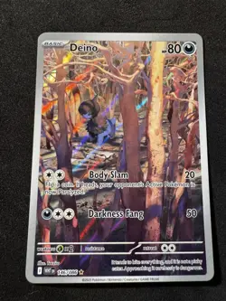 Deino 146/086 Holo Illustration Rare White Flare Pokemon Card NM - Image 1