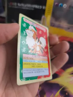 Pokemon Karte Card Topsun 1995 Green back bandai japanese Growlithe Fukano Exc - Image 5