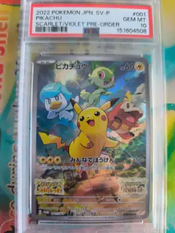 Pokemon Karte Card Pikachu Scarlett Violett Holo Fullart Promo japanese PSA 10 - Image 2