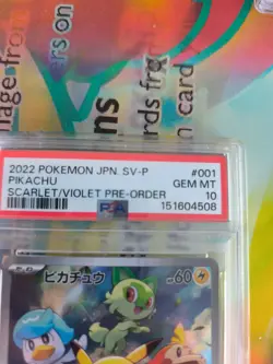 Pokemon Karte Card Pikachu Scarlett Violett Holo Fullart Promo japanese PSA 10 - Image 4
