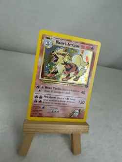 Blaine's Arcanine 1/132 Gym Challenge Pokemon Card Unlimited Holo LP/NM - Image 2