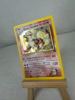 Blaine's Arcanine 1/132 Gym Challenge Pokemon Card Unlimited Holo LP/NM - Image 3