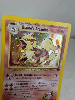 Blaine's Arcanine 1/132 Gym Challenge Pokemon Card Unlimited Holo LP/NM - Image 5