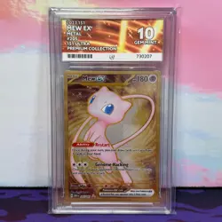 ACE 10 Mew ex Gold 205/165 METAL 151 Promo Perfect 10 Ace Label Graded Card - Image 1