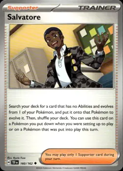 SALVATORE 160/162 Pokemon Card Temporal Forces Near Mint - Image 1