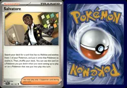 SALVATORE 160/162 Pokemon Card Temporal Forces Near Mint - Image 3