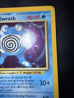 Pokemon Card english Poliwrath 13/102 Holo Base Set Wizards 1999 MP - Image 4