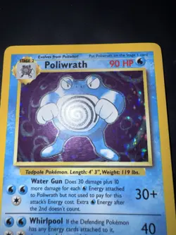 Pokemon Card english Poliwrath 13/102 Holo Base Set Wizards 1999 MP - Image 5