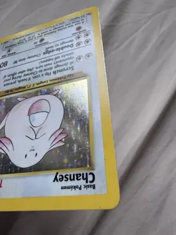 Pokemon Card english Chancey 3/102 Holo Base Set Wizards 1999 MP - Image 4