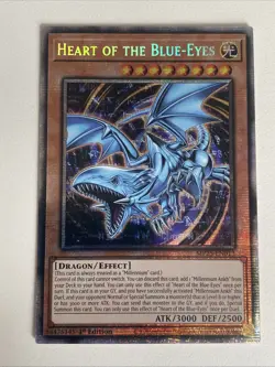 Yugioh Heart of the Blue-Eyes x 3 - 1st Edition Starlight Rare NM - Free Holo A - Image 2