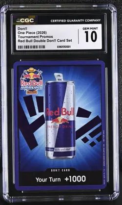 One Piece Red Bull DON!! 1k Blue Single Card Promo Foil Tournament Event CGC 10 - Image 1