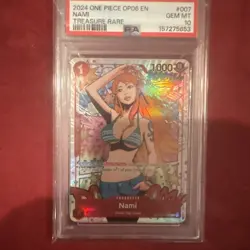 Nami 2024 One Piece Wings of The Captain #ST01-007 Treasure Rare PSA 10 Gem Mint - Image 1